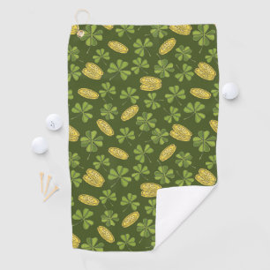 Cover Leaf & Gold Coin Pattern Golfhanddoek
