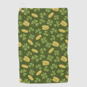 Cover Leaf & Gold Coin Pattern Golfhanddoek (Voorkant)