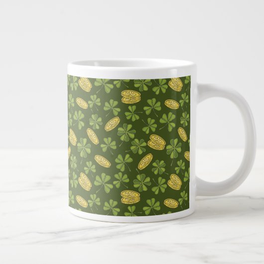 Cover Leaf & Gold Coin Pattern Grote Koffiekop (Rechts)