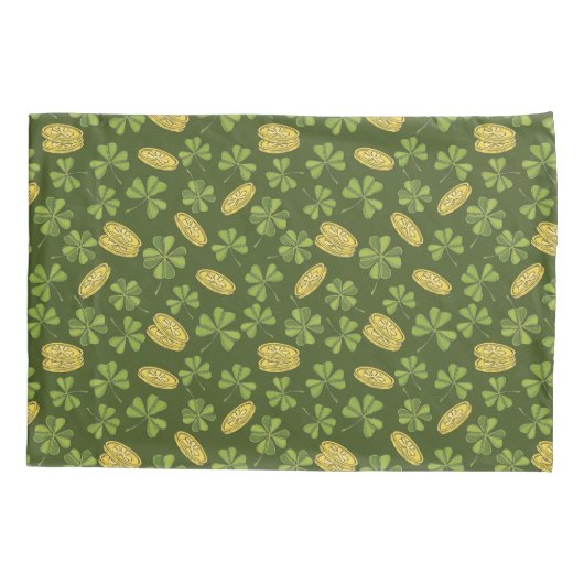 Cover Leaf & Gold Coin Pattern Kussensloop (Achterkant-Links)