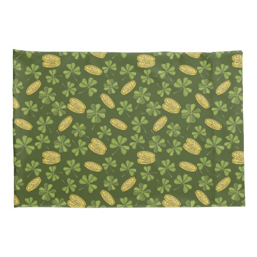 Cover Leaf & Gold Coin Pattern Kussensloop (Achterkant-Rechts)