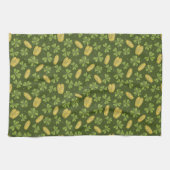Cover Leaf & Gold Coin Pattern Theedoek (Horizontaal)
