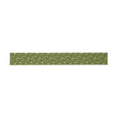 Cover Leaf & Gold Coin Pattern Uitnodigingen Wikkel (Vlak)