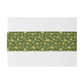 Cover Leaf & Gold Coin Pattern Uitnodigingen Wikkel (Achterkant Voorbeeld)