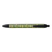 Cover Leaf & Gold Coin Pattern Zwarte Inkt Pen (Achterkant)