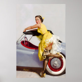 Cover Up955 Vintage Style Elvgren Pin-Up Girl Poster