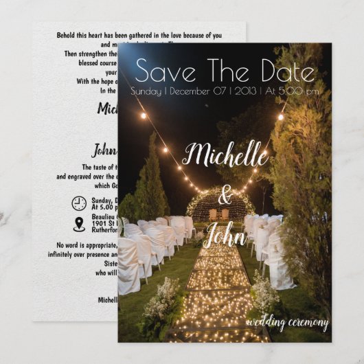 cover voor huwelijksuitnodiging kaart (Voorkant / Achterkant)