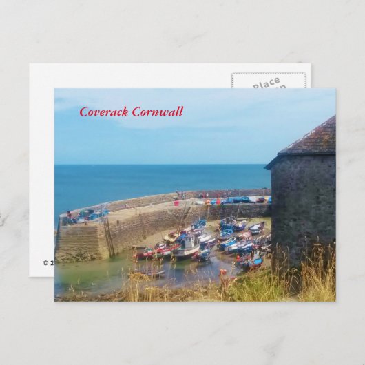 Coverack Harbour The Lizard Cornwall England Briefkaart (Voorkant / Achterkant)