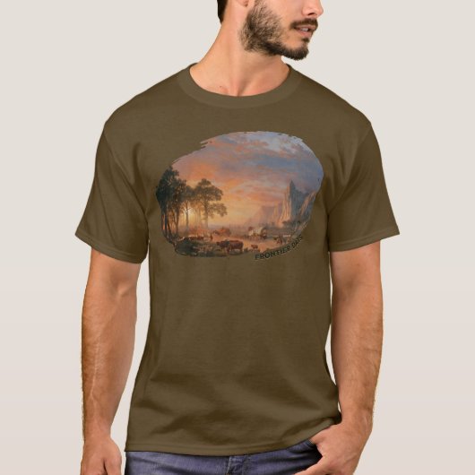 Coverage Wagons op Oregon Trail T-shirt (Voorkant)
