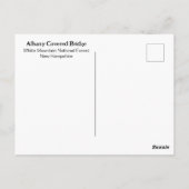 Covered Bridge Albany New Hampshire Photographic Briefkaart (Achterkant)