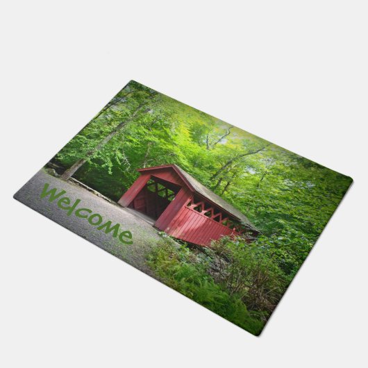 Covered Bridge Welcome Mat (Schuin)
