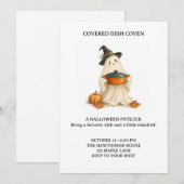Covered Dish Coven Halloween Potluck Kaart (Voorkant / Achterkant)