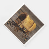 Covered Wagon Coal oil Lamps Western Servet (Hoek)