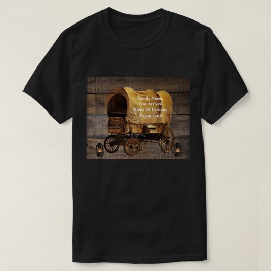 Covered Wagon Coal oil Lamps Western T-shirt (Design voorkant)