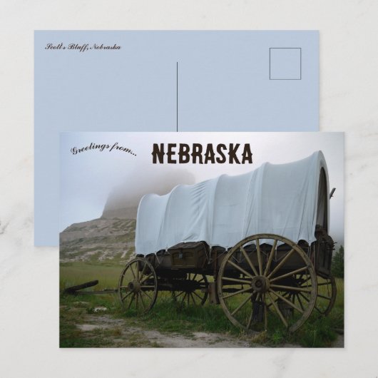 Covered Wagon in Scotts Bluff Nebraska Briefkaart (Voorkant / Achterkant)