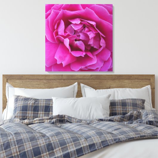 Coveted Rose Stretched Canvas Print (Insitu (Slaapkamer))