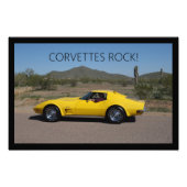 Covettes Rock 1973 C3 Corvette Poster (Voorkant)
