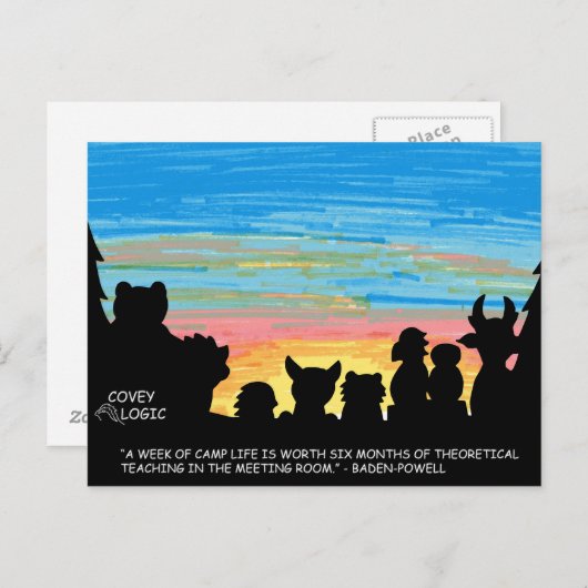 Covey Logic "Camp Life"-Briefkaart Briefkaart (Voorkant / Achterkant)