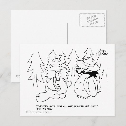 Covey Logic "Lost"-Briefkaart Briefkaart (Voorkant / Achterkant)