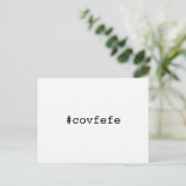 #covfefe covfefe Trump Text Meme President 2017 Briefkaart (Staand voorkant)
