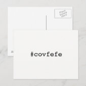 #covfefe covfefe Trump Text Meme President 2017 Briefkaart (Voorkant / Achterkant)