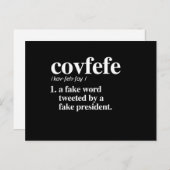 Covfefe Definition - Een nepwoord Briefkaart (Voorkant / Achterkant)