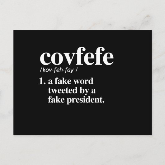 Covfefe Definition - Een nepwoord Briefkaart (Voorkant)