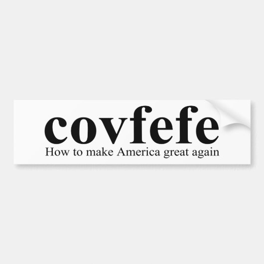 Covfefe Definition Trump Bumpersticker (Voorkant)
