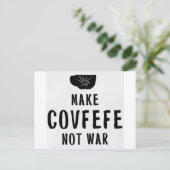 covfefe geen oorlog briefkaart (Staand voorkant)