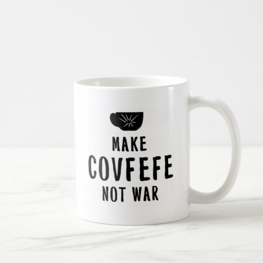 covfefe geen oorlog koffiemok (Rechts)