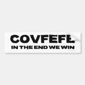 COVFEFE - IN HET EINDE WENSEN WE - Bumpersticker (Voorkant)