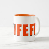 Covfefe-Mok Tweekleurige Koffiemok (Voorkant rechts)