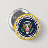 COVFEFE PRESIDENTIËLE SEAL RONDE BUTTON 5,7 CM (Voorkant /achterkant)