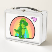 Covi de dinosaurus, regenboog NHS lunchbox (Voorkant)