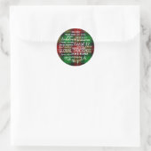 covid19 2020 het jaar van de gezichtmaskers tartan ronde sticker (Tas)