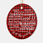 covid19 2020 het jaar van gezichtmaskers lumberjac keramisch ornament (Links)