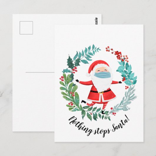 covid19 2020 niets stopt kerstboom briefkaart (Voorkant / Achterkant)