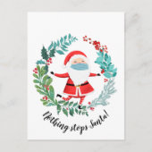 covid19 2020 niets stopt kerstboom briefkaart (Voorkant)