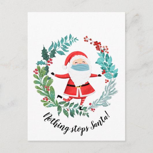 covid19 2020 niets stopt kerstboom briefkaart (Voorkant)