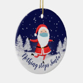 covid19 2020 niets stopt kerstboom keramisch ornament (Rechts)