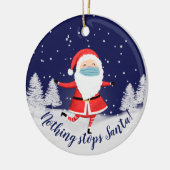 covid19 2020 niets stopt kerstboom keramisch ornament (Links)