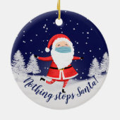 covid19 2020 niets stopt kerstboom keramisch ornament (Achterkant)