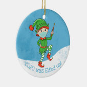 covid19 2020 werd opgetogen! keramisch ornament (Rechts)