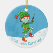 covid19 2020 werd opgetogen! keramisch ornament (Voorkant)