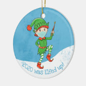 covid19 2020 werd opgetogen! keramisch ornament (Links)