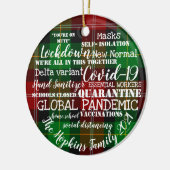 covid19 2021 het jaar van de vaccinatie van de thu keramisch ornament (Links)