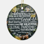 covid19 2021 het jaar van vaccinatie kerst ce keramisch ornament (Links)