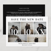 Covid19 Black Trendy New Date 5 Photos Wedding (Voorkant / Achterkant)