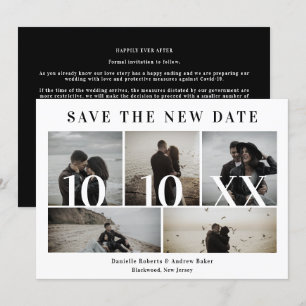 Covid19 Black Trendy New Date 5 Photos Wedding