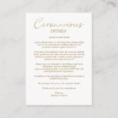 Covid19 Details Custom Lilac Elegant Garland Informatiekaartje (Achterkant)